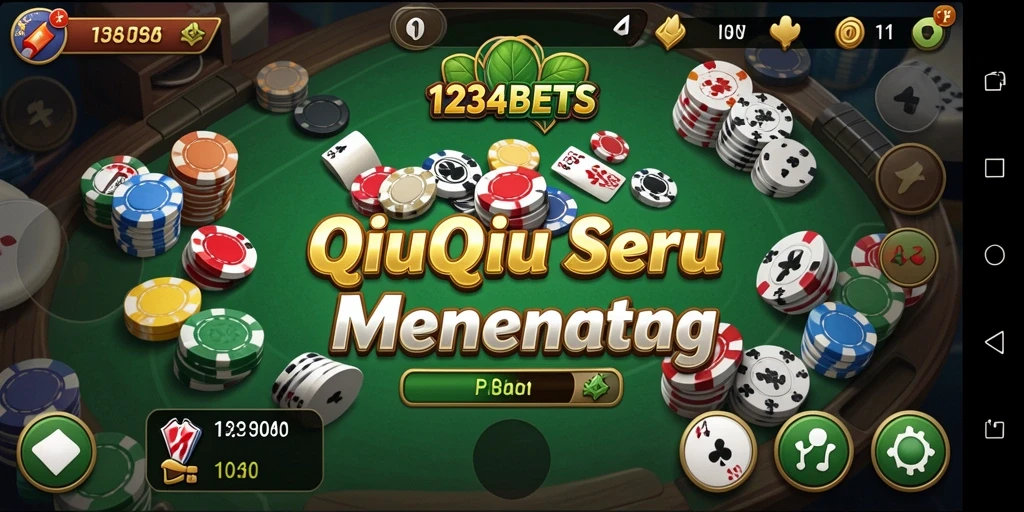 Tangkapan layar gameplay seru 1234BETS di meja QiuQiu.
