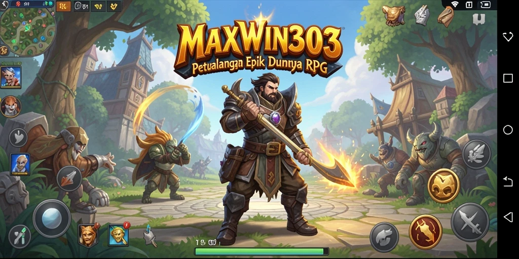 Screenshot gameplay RPG MAXWIN303 yang mendebarkan dan penuh aksi.