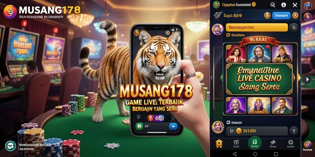 Tampilan menarik dari permainan Live Casino di MUSANG178 dengan dealer profesional.