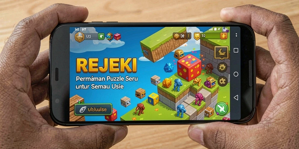 Screenshot gameplay REJEKI yang menampilkan tantangan puzzle.