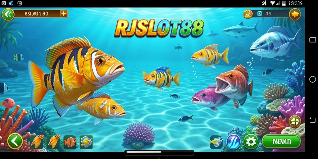 Gameplay seru RJSLOT88 dengan suasana Tembak Ikan.