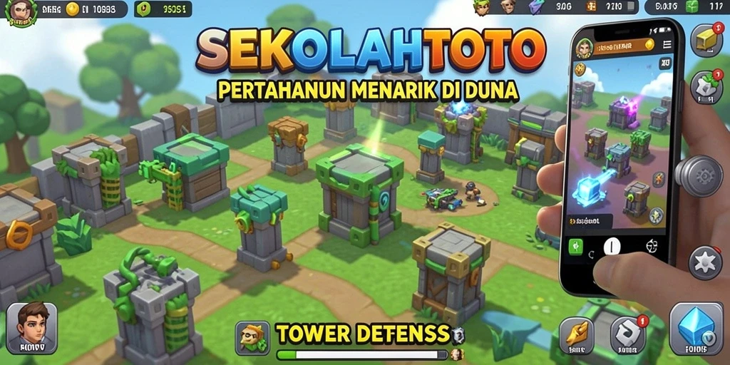 Tampilan gameplay SERU dari game Tower Defense.