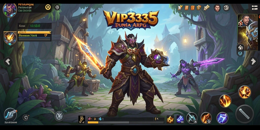 Tampilan aksi mendebarkan dalam gameplay ARPG VIP333.