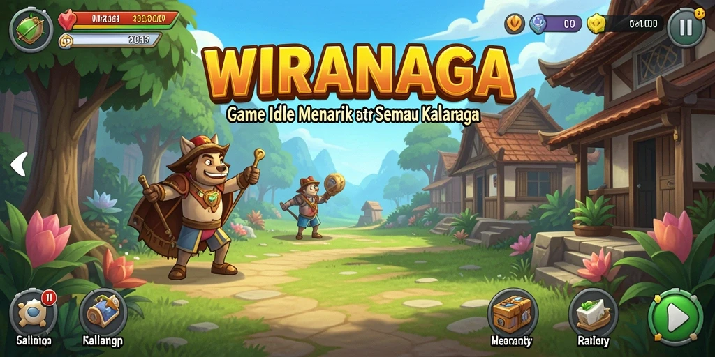 Screenshot gameplay WIRANAGA yang menampilkan aksi Idle yang menarik.