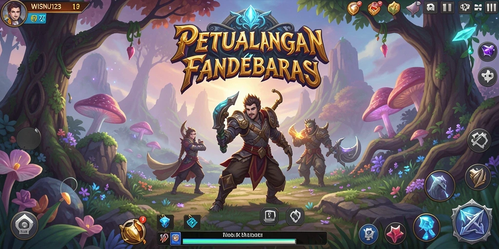 Tampilan gameplay dari WISNU123 yang mendebarkan dan penuh aksi.